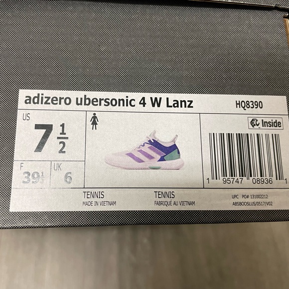 LAST PAIR!!!!WOMEN'S ADIZERO UBERSONIC 4 TENNIS SHOES FROM ADIDAS(Price firm) - Picture 10 of 10